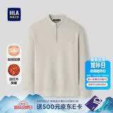 HLA海澜之家保暖针织衫立领半拉链加绒加厚毛衣男冬新年