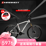 土拨鼠（Marmot）铝合金山地车超轻油碟减震变速成人自行车 白黑红-下单备注净身高 11速 165-175cm身高勿拍