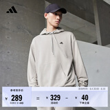 adidas休闲加厚毛圈连帽卫衣套头衫男女秋冬阿迪达斯官方轻运动   金属灰   L