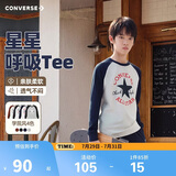 Converse 匡威男女童插肩袖长袖T恤春季新款亲肤舒适儿童经典星标长T