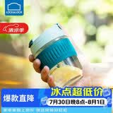 乐扣乐扣（LOCK&LOCK）咖啡杯耐热玻璃水杯子男女学生便携式双饮吸管杯随手杯350ML绿色