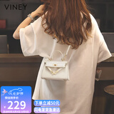 viney牛皮包包女包洋气凯莉包斜挎手提单肩包生日七夕情人节礼物送女友