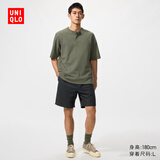 优衣库麻混纺舒适短裤男装26春夏新款482260 09 黑色 L