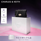 CHARLES&KEITH经典菱格链条小方单肩斜挎包包女包七夕礼物送女友CK2-70160131 Black黑色 小包