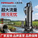 上企奉泉人民水泵家用小型污水泵排污两相抽水泵潜水泵农用农田抽水机排水