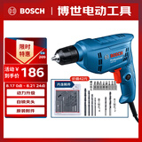 博世（BOSCH）电钻手电钻400瓦功率马达自锁夹头15件附件套装GBM 400 KLE