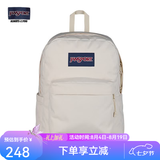 JANSPORT杰斯伯书包轻便双肩包男女旅行包简约背包电脑包学生校园 4QUEDLV-云雾白/DLV白-电脑隔层+水杯侧袋