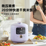 大宇（DAEWOO） 电压力锅家用微压焖煮升级小型智能定时多功能0涂层珐琅内胆一键开盖全自动压力锅电饭煲YLG07 米白色-ylg03 3L