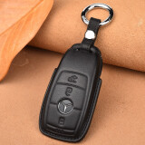 固德 奔驰E300L钥匙套GLC300GLE350高档GLS450C260GLB220包S级扣车 至尊黑+ B款钥匙扣