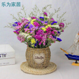 晴旭满天星干花花束客厅摆设云南勿忘我干花真花装饰摆件风干论斤 25支  6色勿忘我+情人草 不含瓶