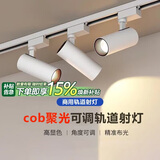 佼佼者（JIAOJIAOZHE）轨道灯射灯LED服装店铺商用展厅cob聚光明装导轨灯家用背景墙灯