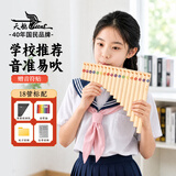 天鹅排箫中小学生c调18音专业演奏级排笛 18管象牙白标配