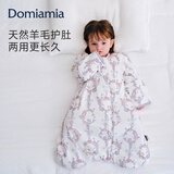 DOMIAMIA婴儿睡袋暖感护肚一体式睡袋儿童防踢被连体睡衣秋冬轻夹棉松实M