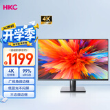 HKC 31.5英寸4K超清大屏幕P3广色域 广视角微边框 商用办公壁挂低蓝光不闪屏PS5台式电脑显示器T3252U