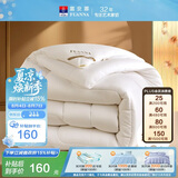 富安娜 舒暖 纤维被子冬季被芯 双人磨毛冬厚被 约7斤 230*229cm 白色