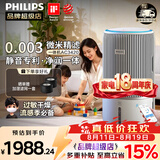 飞利浦【0.003微米精滤】空气净化器加湿器一体机除甲醛神器新房家用宠物除烟味吸毛卧室专用国家补贴 【银河白】AC3420/00