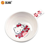 五和（WUHE）儿童餐具凯蒂猫碗勺套装儿童水杯宝宝辅食碗儿童餐盘分格防烫耐摔 凯蒂猫橙子碗350ml