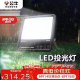 公牛（BULL）LED投光灯户外路灯庭院灯广告牌灯露营灯 IP65防水200W-6500K白光
