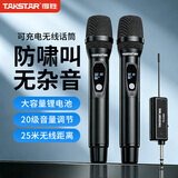 得胜（TAKSTAR）TS-K302无线麦克风 动圈麦克风吉他弹唱K歌唱歌户外音响会议舞台话筒 无线一拖二