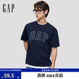 盖璞Gap男女装2026春季新款纯棉logo字母宽松短袖T恤百搭上衣 海军蓝 868224 2XL (185/104A)亚洲尺码