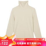 雲上生活秋冬复古休闲磨毛暖绒打底衫温暖内搭长袖高领T恤T6676F 茶白色 L