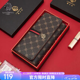 老人头女士钱包大容量长款卡包三折钱票夹手拿包零钱包七夕情人节礼物