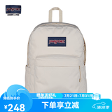 JANSPORT杰斯伯书包轻便双肩包男女旅行包简约背包电脑包学生校园 4QUEDLV-云雾白/DLV白-电脑隔层+水杯侧袋