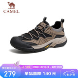骆驼（CAMEL）踏山男士户外登山复古网面休闲低帮徒步鞋 G14S342046 棕/黑 42