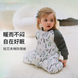 nest designs婴儿睡袋竹棉厚夹棉长袖秋冬儿童分腿防踢被 松林之歌110码