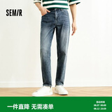 森马（Semir）森柔|牛仔裤男夏季复古水洗小脚裤舒适弹力棉质长裤103325124101A