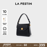 拉菲斯汀（La Festin）包包女2026新款方糖包腋下红色结婚新娘手提小方包生日礼物送女生 骑士黑 | 质感亮面 | 现货即发