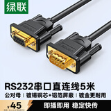 绿联DB9串口线 RS232公对母延长线 适用数码机床条形码机 DB九针连接线 5米 20148