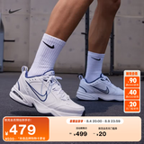 耐克轻便训练鞋秋季健身缓震老爹鞋NIKE AIR MONARCH 4 415445 102白色/金属银/深藏青 38 (240mm)