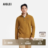 AIGLE艾高抓绒衣经典款POLARTEC户外保暖休闲半拉链上衣男 烟草色 BE483 XL (185/100A)