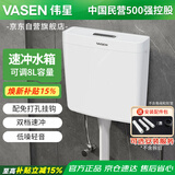 伟星明装水箱8L 大冲力壁挂式蹲便器卫生间厕所冲大容量免打孔1710