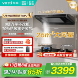 华帝烟灶套装【小飞碟S35】张凌赫同款欧式顶吸抽油烟机燃气炉灶具套装26大吸力家用自清洁一级能效 【70%热效联动定时套装】S35+新品123D 天然气