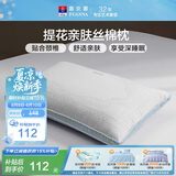 富安娜家纺枕芯 蚕丝枕护颈枕头 成人枕头高档花边枕 一只装 70x45cm