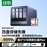 绿联私有云DXP4800 8G版8T四盘位NAS网络存储个人云硬盘家庭服务器 AI相册 手机平板扩容适用iPhone17