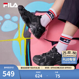 FILA 斐乐猫爪鞋4代女鞋老爹鞋情侣运动鞋复古时尚休闲鞋网面透气 【女款】黑-BK 37.5