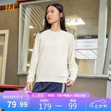 361°卫衣女士春夏季运动休闲舒适宽松圆领长袖套头上衣662334801D-1