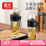 富光双层玻璃杯 泡茶杯茶水分离杯子 高硼硅玻璃水杯便携男女士290ML