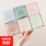 简约棉质内裤女棉抑菌内档舒适透气亲肤中腰抗菌少女女士三角裤 1条-随机颜色 L （100-125斤）