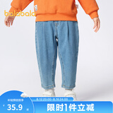 巴拉巴拉童装男童裤子简约日常儿童秋装小童宝宝长裤潮 牛仔浅蓝88101 120