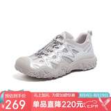 骆驼（CAMEL）经典丑萌鞋女时尚撞色户外休闲鞋 L24S255657A 银/灰 39