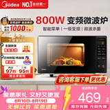 美的（Midea）家用一级变频微波炉800W平板速热 一键智能菜单 微波杀菌 易清洁内胆 隐藏式拉手 PM20M3 PM20M3