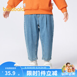 巴拉巴拉童装男童裤子简约日常儿童秋装小童宝宝长裤潮 牛仔浅蓝88101 120