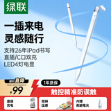 绿联电容笔触控笔【一插即充】适用26年Pro/Air 8/Mini/iPad11苹果平板触屏iPad笔手写笔Pencil