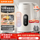 苏泊尔（SUPOR）1.7L显温度烧水壶304 不锈钢 多段调温保温 母婴冲奶粉器电热水壶 恒温水壶 SW-17J85A