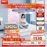 喜临门梦蝶lite床垫 舒脊黄麻三区独袋弹簧床垫 强支撑床垫 1.8x2米偏硬