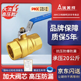 埃美柯（AMICO）ZK01-213黄铜球阀双内丝加厚大流量抗冻抗裂暖气自来水开关阀门防爆款 DN25（1寸）
